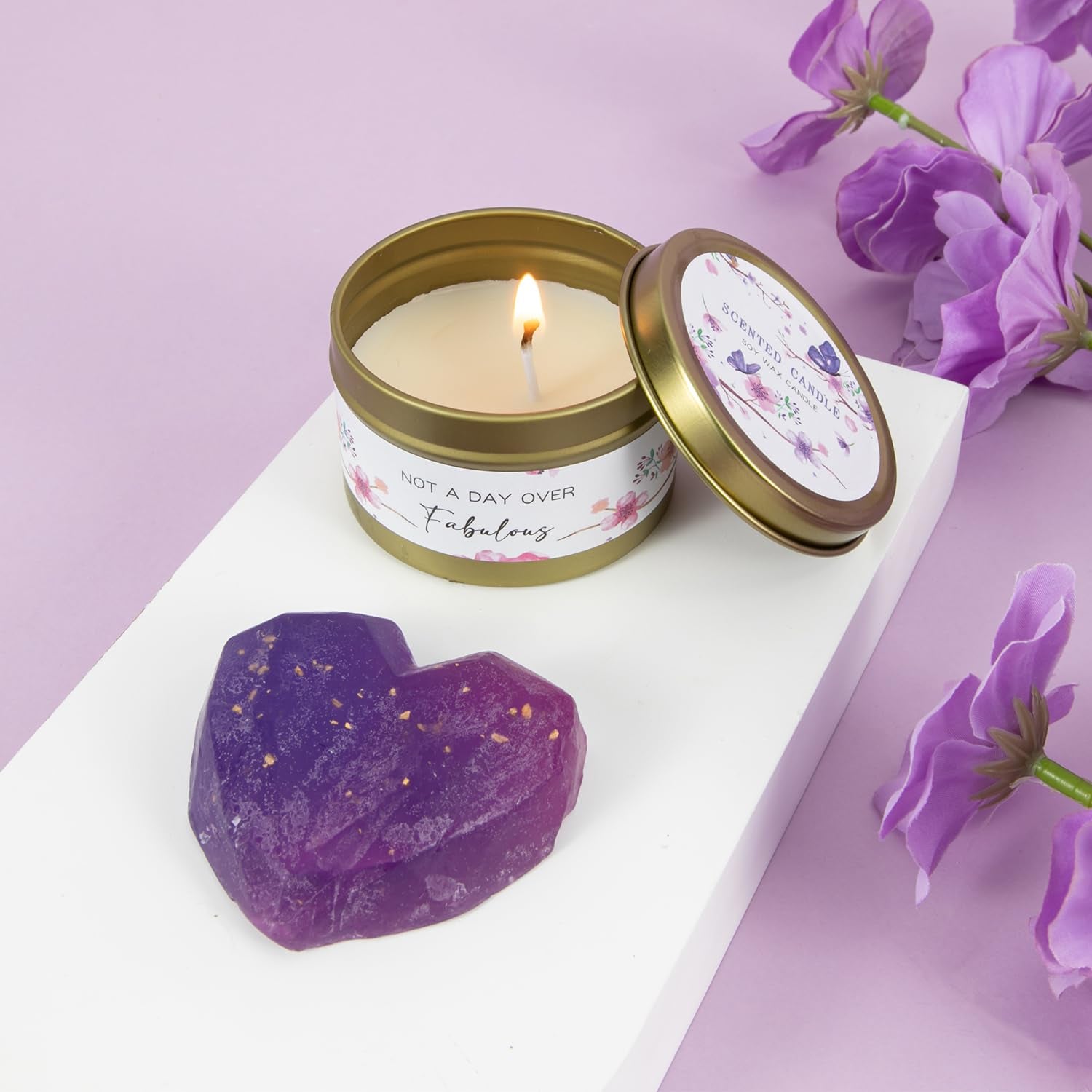 Birthday Gifts for Women,Unique Birthday Presents Friendship Gift Purple Relaxing Self Care Set Ideas Care Package Gifts Basket for Women Mom Sister Best Female Friend Gifts Box