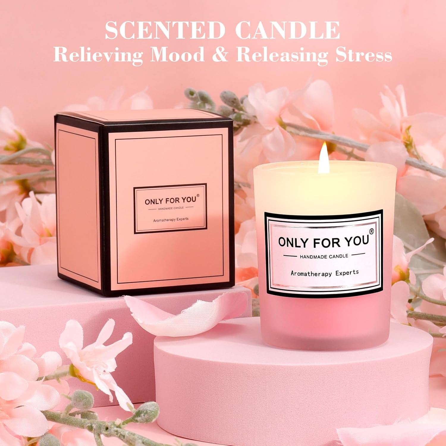 Birthday Gifts - Relaxing Spa Gifts Basket for Women; Her Mom, Grandma, Daughter, Sister, Wife, Girlfriend, Friends - Unique Bath Set Gifts (Pink)