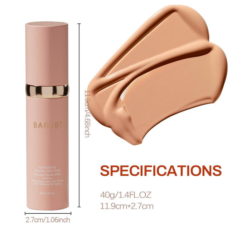 Barubt Microbe Liquid Foundation for Long-Lasting Coverage without Fading, It Provides Full Coverage to Perfectly Conceal Imperfections. Lightweight-Feels like a Second Skin and Stays Put All Day without Fading or Caking.