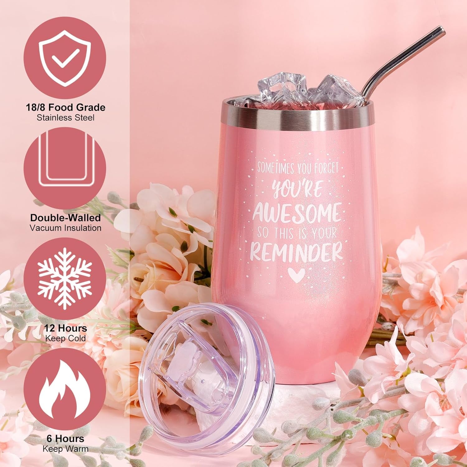 Birthday Gifts - Relaxing Spa Gifts Basket for Women; Her Mom, Grandma, Daughter, Sister, Wife, Girlfriend, Friends - Unique Bath Set Gifts (Pink)