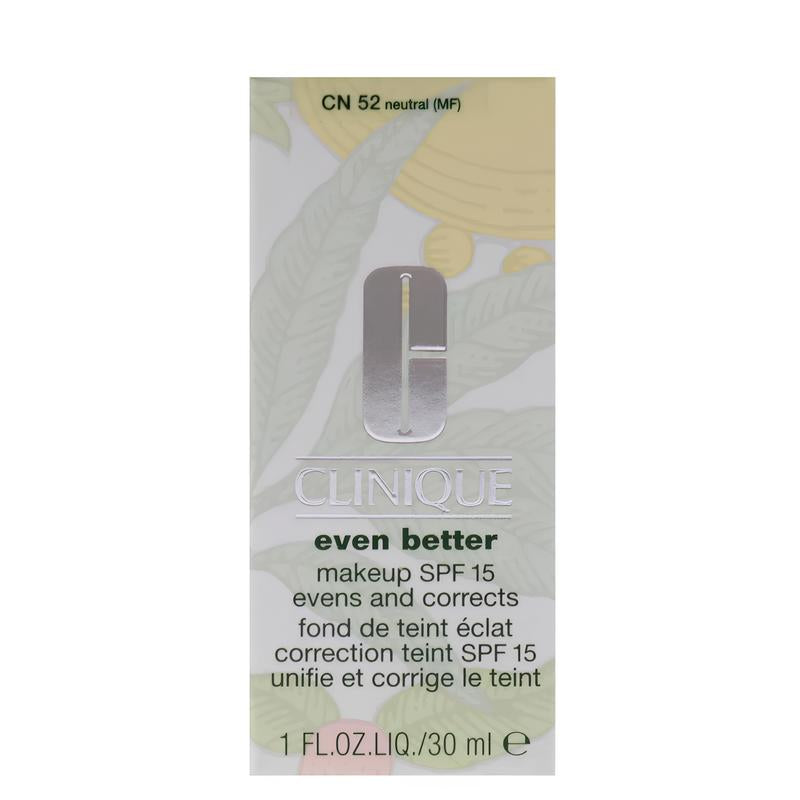 Clinique Even Better Makeup SPF 15 Foundation Evens and Corrects CN 52 Neutral (Moderately Fair), 1.0 Ounce
