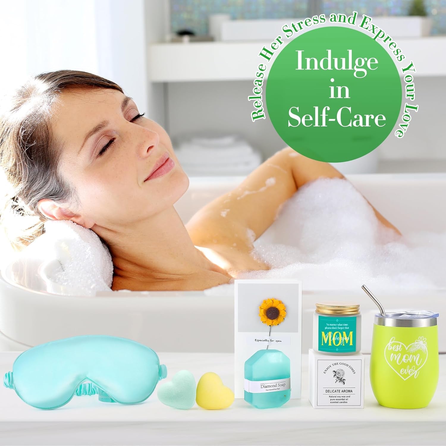 Mothers Day Gifts for Mom, Mom Birthday Gifts from Daughter Son with 12 Oz Tumbler, Best Mom Ever Gift Basket Set Ideas for New Mom Mother in Law Mom to Be