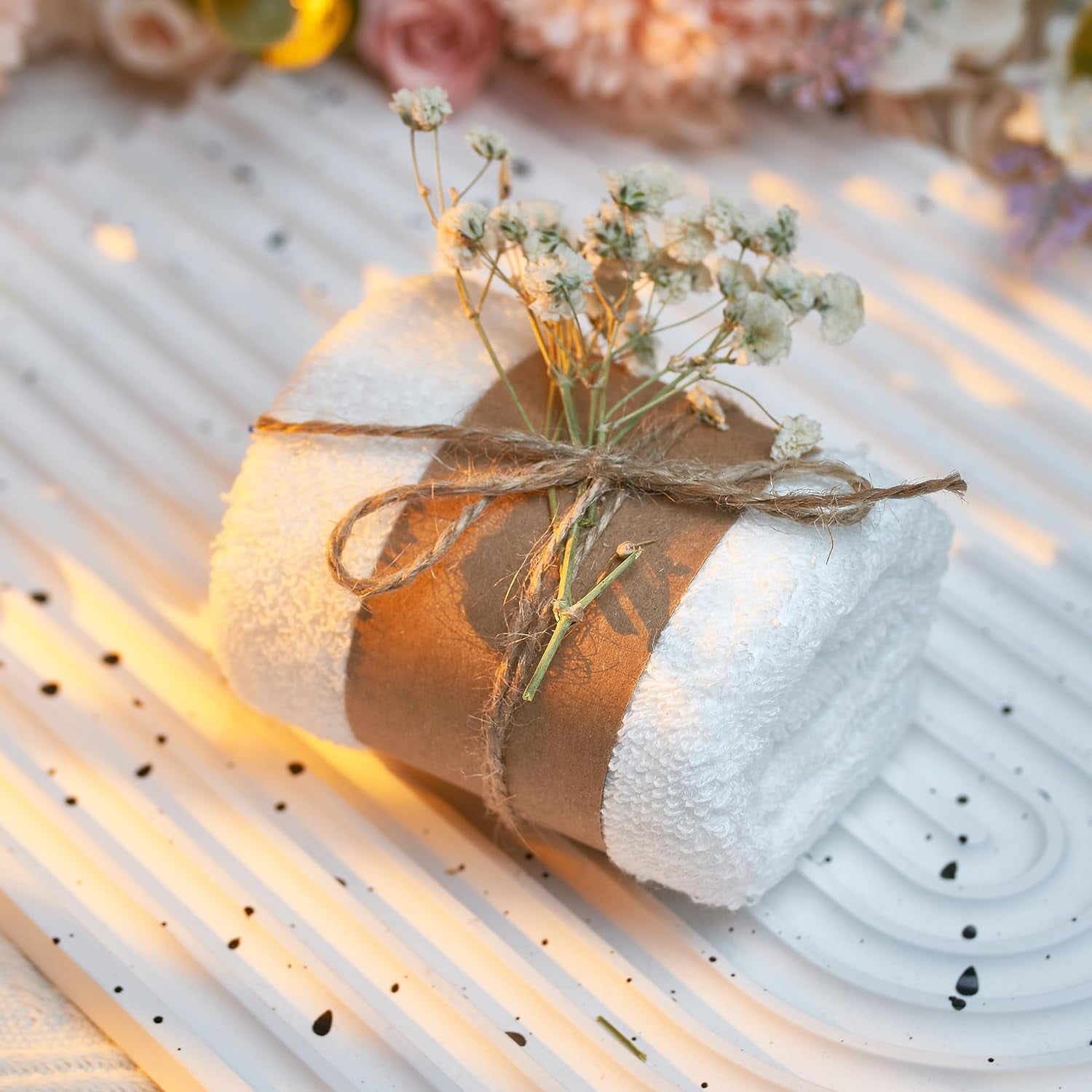 Natural Spa Gift Set for Her, Self Care Package for Women with Citrus and Vanilla, Spa Gift Basket, Wellness Spa Box, Bath and Body Products - Because You&