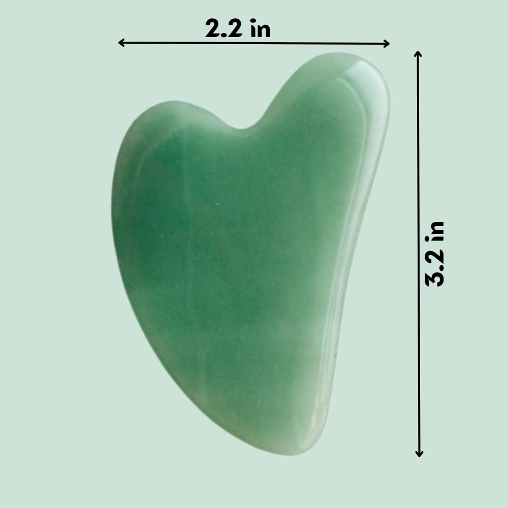 Jade Gua Sha Facial Tools – the Stone of Eternal Youth – Face & Body Guasha Tools for Self-Care, Massager for Sculpting, Muscle Tension Relief & Puffiness Reduction