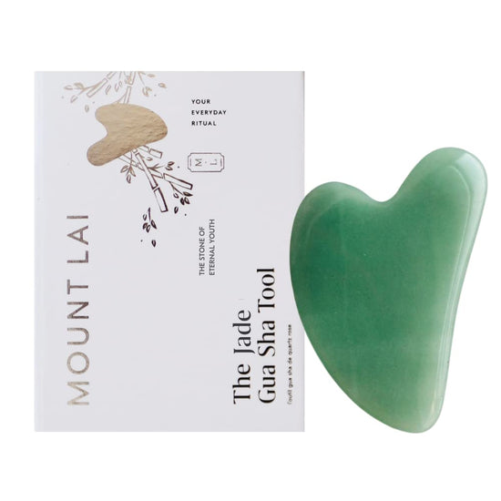 Jade Gua Sha Facial Tools – the Stone of Eternal Youth – Face & Body Guasha Tools for Self-Care, Massager for Sculpting, Muscle Tension Relief & Puffiness Reduction