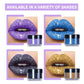 Glitter Lip Kit 4 Colors Diamond Metallic Shimmer Lip Powder with Primer and Brush - Nails Art (Blue Gold)
