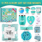 Birthday Gifts for Women, Thinking of You Gift Care Package with Luxury Flannel Blanket for Women Mom Her Wife Friends Sister, Blue Self Care Spa Relaxing Baskets for Christmas Valentines Mothers Day