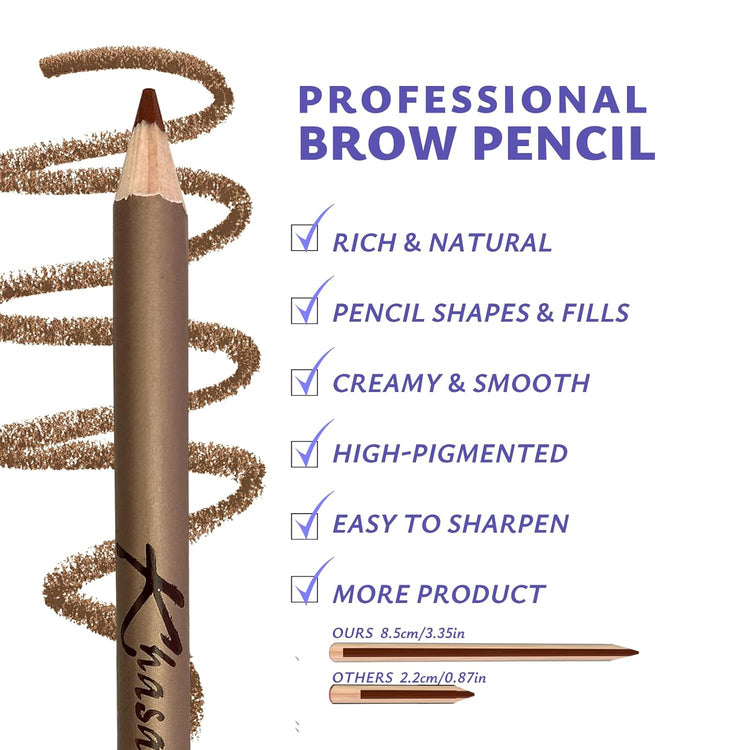 Long-Lasting Waterproof Eyebrow Liner, Makeup Brow Definer Pencil for Perfect Brows, Eye Makeup Smudge-Proof, Longwearing with Smooth Creamy Tip 