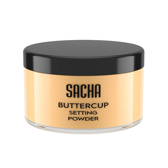 Sacha BUTTERCUP Setting Powder. No Ashy Flashback. Blurs Fine Lines and Pores. Loose.