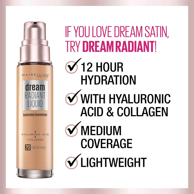 New York Dream Satin Liquid Foundation, Ivory Beige [30], 1 Oz